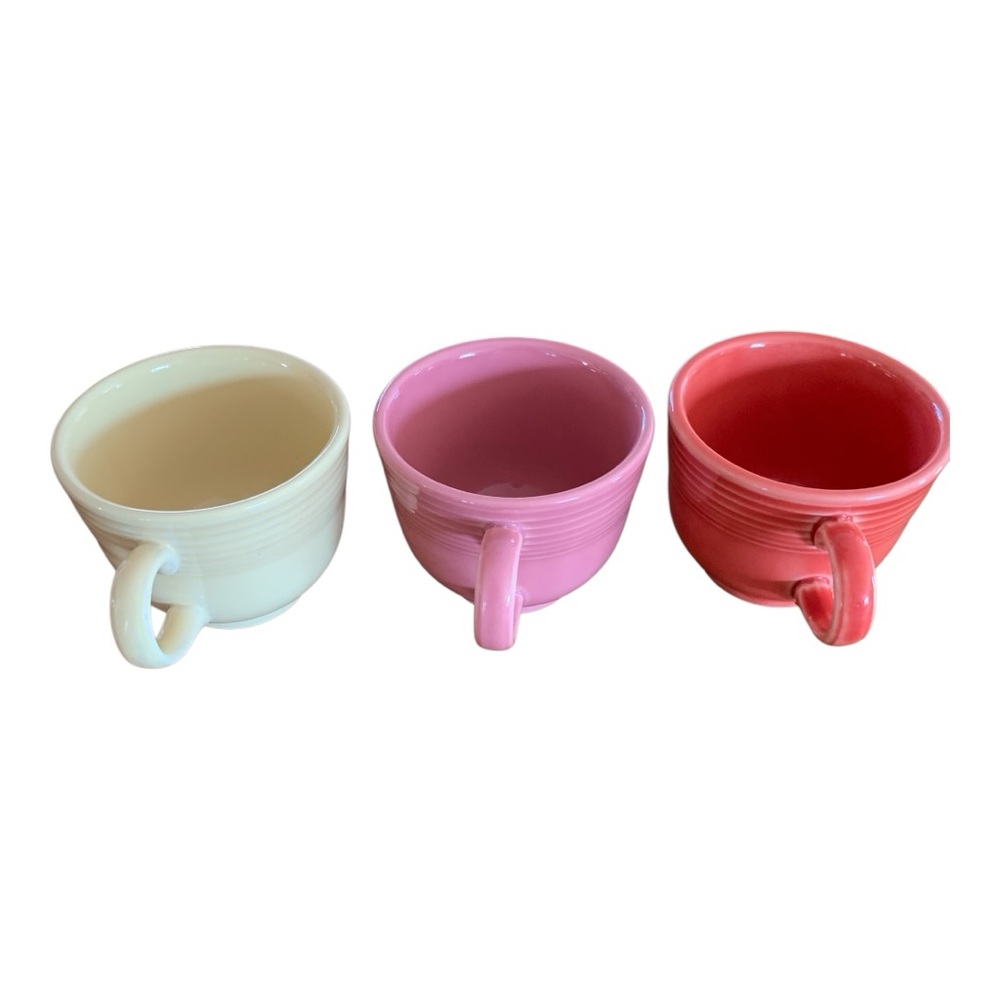 Vintage Fiestaware Tea Cups Set of 3